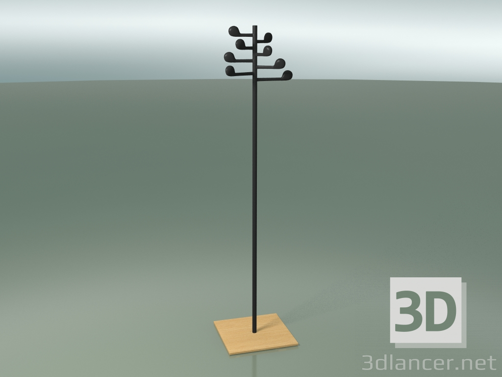 modèle 3D Patère au sol 8 rayons 4000 (Chêne naturel) - preview