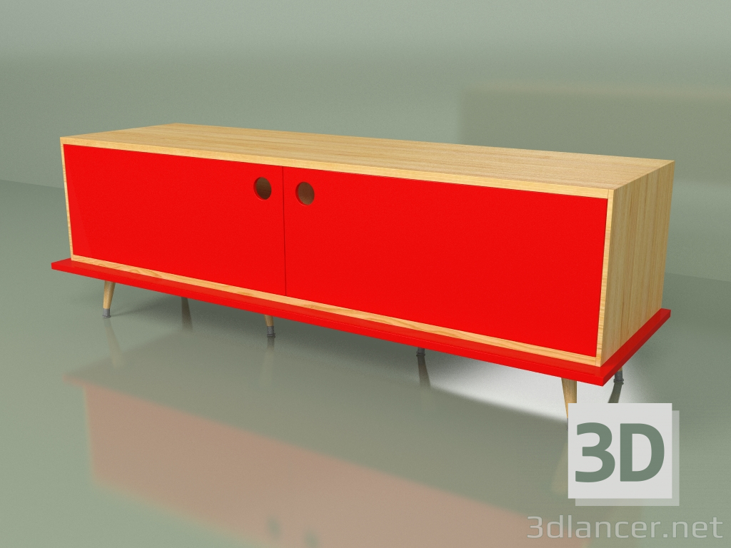 3d model Curbstone Woodi (red) - preview