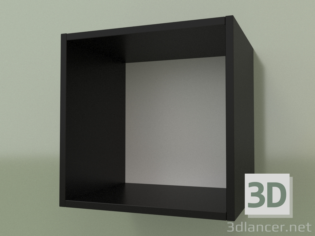 3d model Open wall shelf (Black) - preview