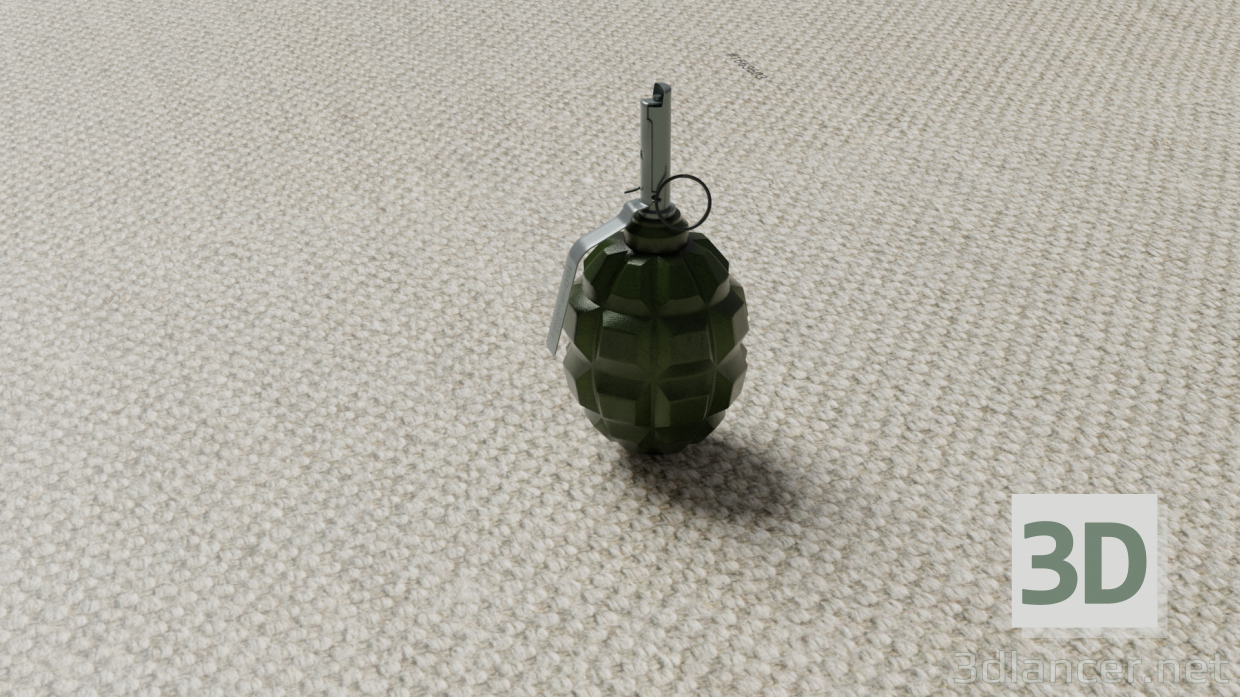 3d F-1 grenade. Granade F-1 model buy - render