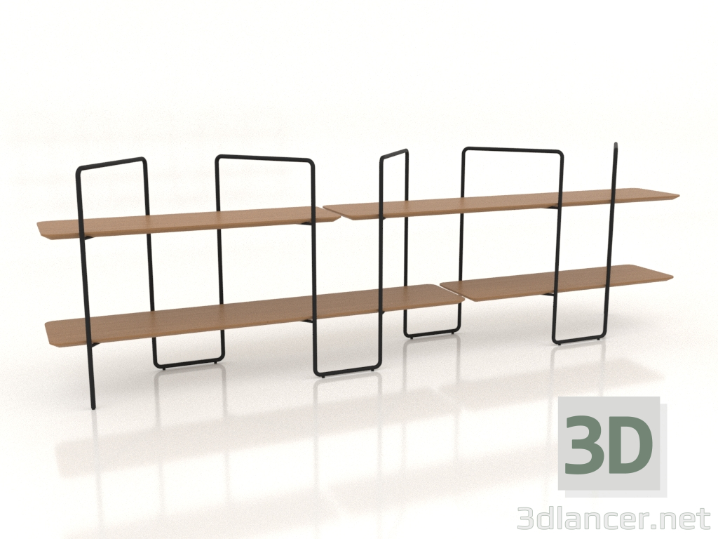 modello 3D Rack modulare (composizione 1 (01+04+U)) - anteprima