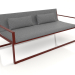 3d model 2-seater sofa (Wine red) - preview