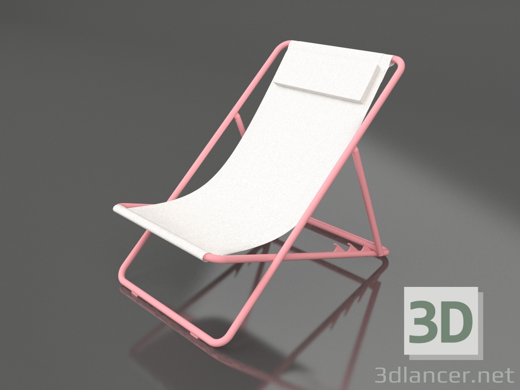 3D Modell Liegestuhl (Rosa) - Vorschau