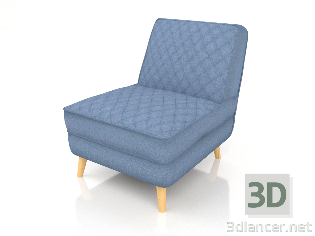 3d model Chair Lazy M (Sky Blue) - preview