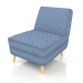 3d model Chair Lazy M (Sky Blue) - preview