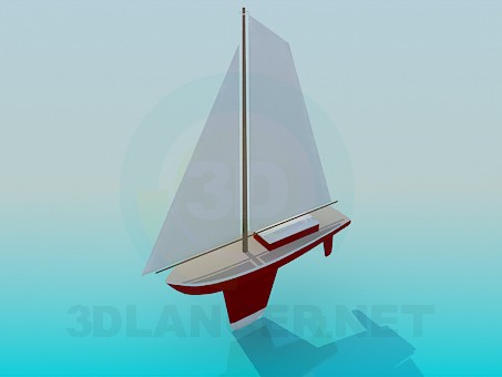 Modelo 3d Barco de brinquedo - preview