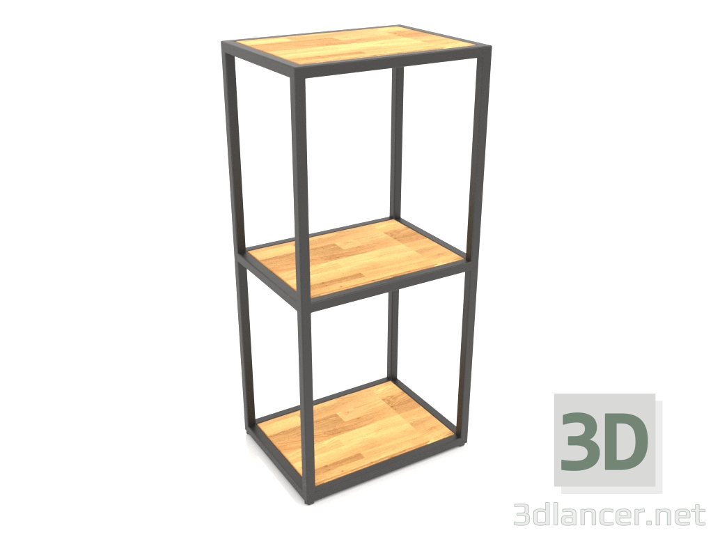 Modelo 3d Rack-consola retangular (MADEIRA, 40x30x86, 3 prateleiras) - preview