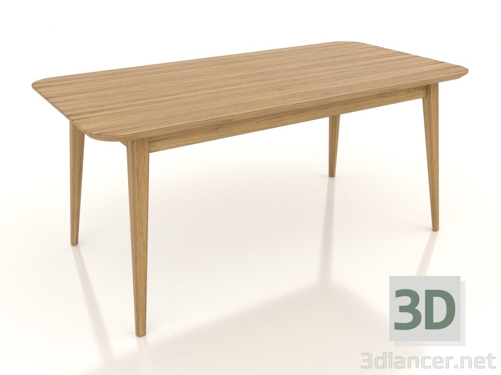 modello 3D Tavolo da pranzo LARGE 1600x800 mm (rovere naturale) - anteprima