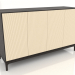3D Modell TV-Ständer FARGO mit gefrästen Fronten 1600x500x950 mm (Vanille, Wenge-Eiche, Option 3) - Vorschau