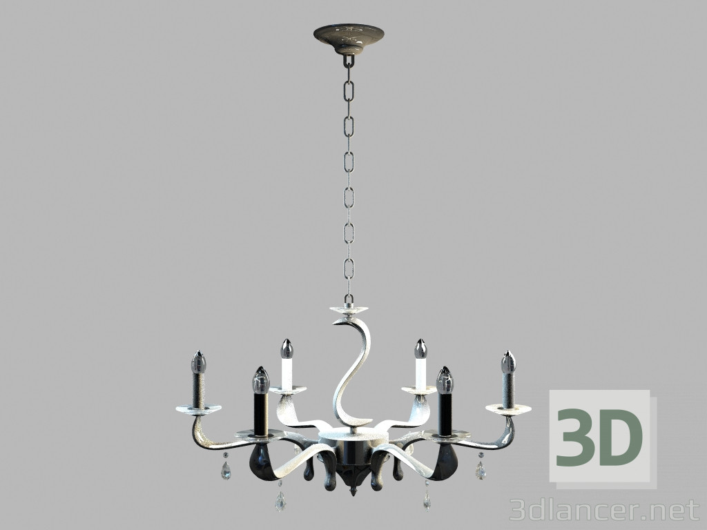 Modelo 3d Lustre MD102903-6A Venezia, 6 set, cromo - preview