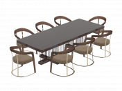 Schubert table and chairs by Longhi