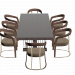 3d Schubert table and chairs by Longhi model buy - render