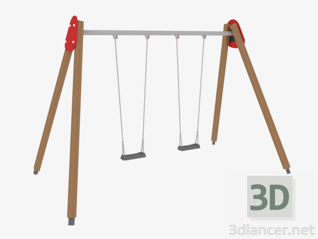 modello 3D Altalena per parco giochi per bambini (6312) - anteprima