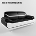 3d Bentley Sofa (Modern Black and White) модель купити - зображення