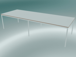 Mesa retangular Base 300x110 cm (Branco, Contraplacado, Branco)