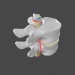 3d Lumbar spine model buy - render