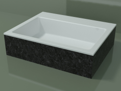 Lavabo sobre encimera (01R131302, Nero Assoluto M03, L 60, P 48, H 16 cm)