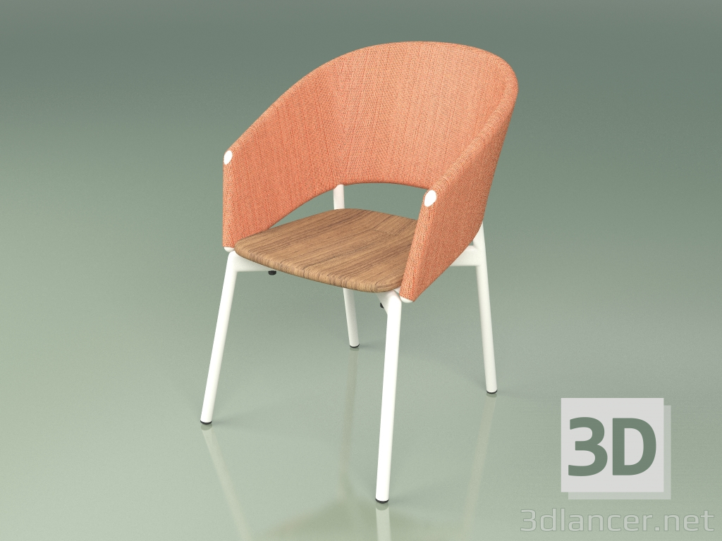 3d model Silla confort 022 (Metal Milk, Naranja) - vista previa