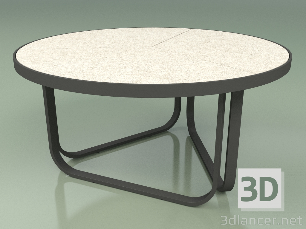 3d model Mesa de centro 009 (Metal Ahumado, Gres Marfil) - vista previa