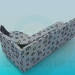 3D Modell Ecksofa mit Kissen - Vorschau