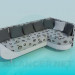 3D Modell Ecksofa mit Kissen - Vorschau