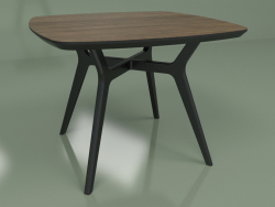 Mesa de jantar Lars Walnut (preta, 1000x1000)