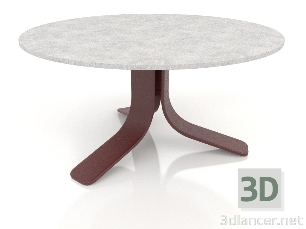 3d model Coffee table Ø80 (Wine red, DEKTON Kreta) - preview