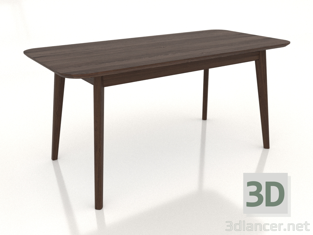 3d model Dining table LARGE 1600x750 mm (dark walnut) - preview