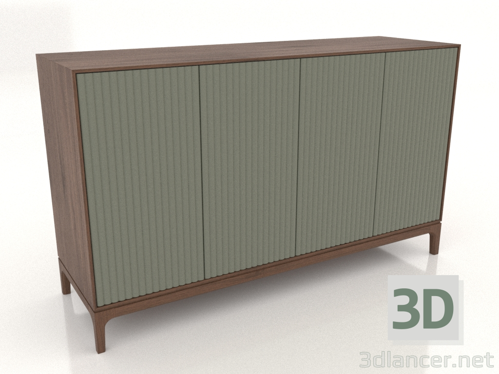 modello 3D Mobile TV FARGO con frontali fresati 1600x500x950 mm (ulivo, rovere tabacco, opzione 4) - anteprima