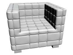 Armchair Shining Cube White