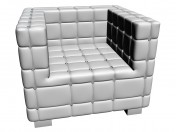 Sillón luminoso cubo blanco