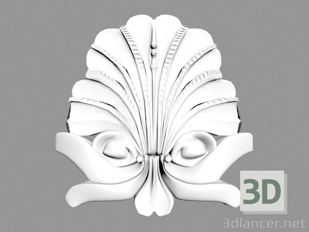 3D Modell Dekorplatte W988 - Vorschau