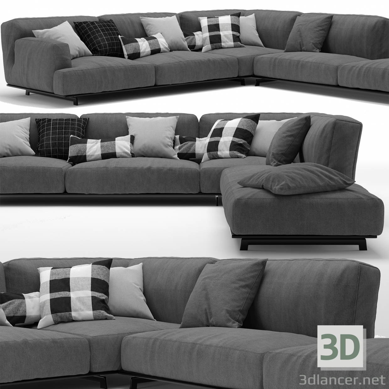 3D sofa Tribeca Poliform tarafından modeli satın - render