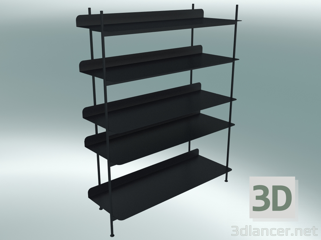 3D Modell Racksystem kompilieren (Konfiguration 3, schwarz) - Vorschau