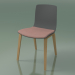 3d model Chair 3979 (4 wooden legs, polypropylene, with seat cushion, oak) - preview