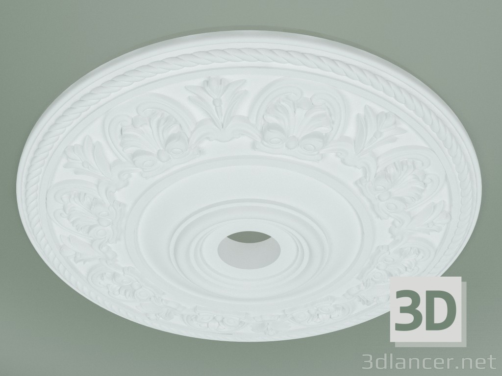 3D Modell Rosette mit Ornament RW010 - Vorschau