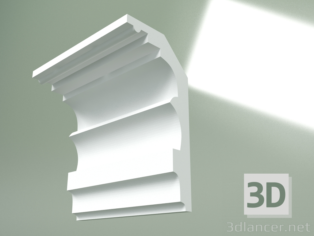 modello 3D Cornicione in gesso (zoccolo a soffitto) KT357 - anteprima