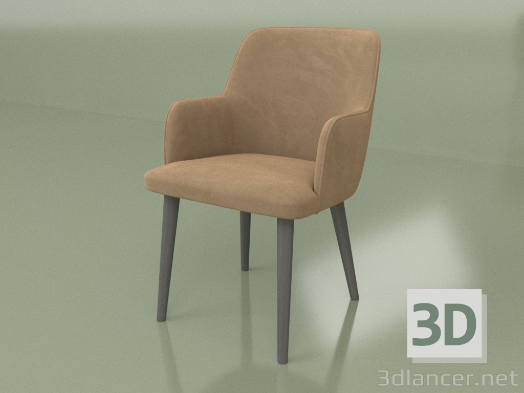 3d model Chair Santino XL (legs Black) - preview