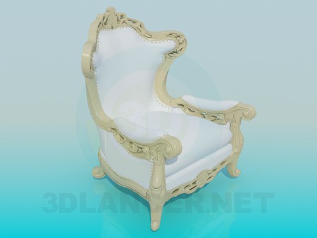 3d model Sillón tallado - vista previa