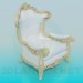 3d model Sillón tallado - vista previa