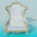 3d model Sillón tallado - vista previa