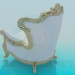 3d model Sillón tallado - vista previa