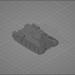 tanque 3D modelo Compro - render