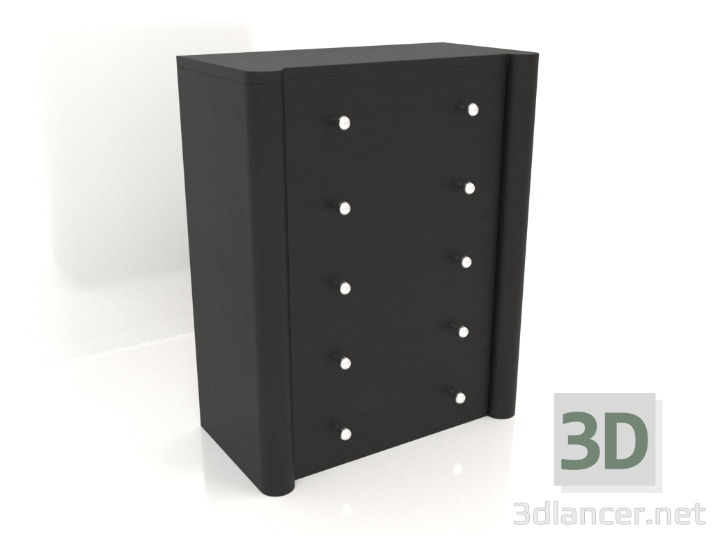 Modelo 3d Cômoda TM 022 (910x480x1140, madeira preta) - preview