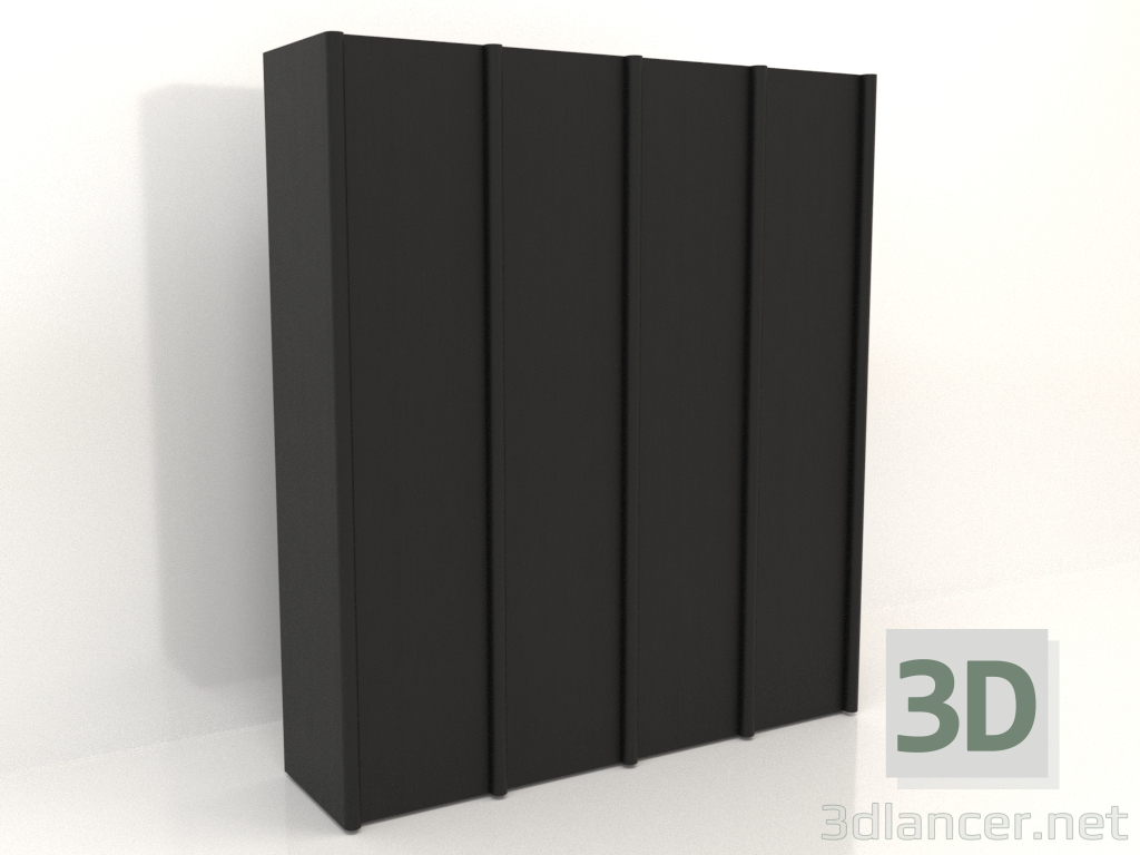 modello 3D Armadio MW 05 legno (2465x667x2818, legno nero) - anteprima