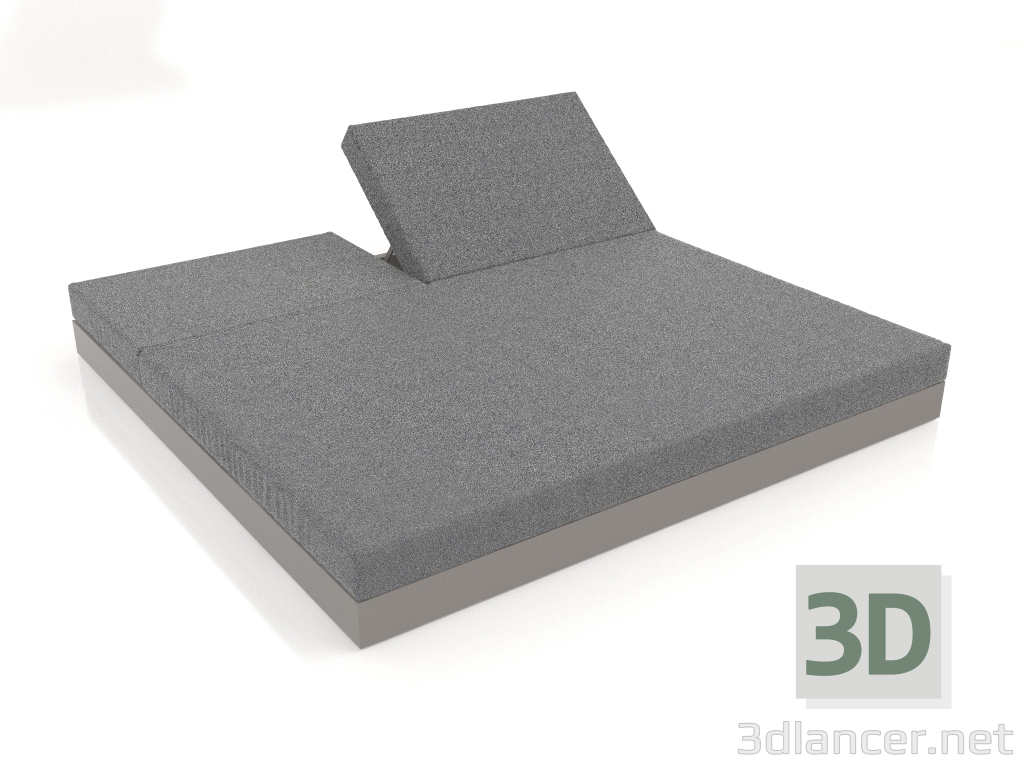 3d model Bed with back 200 (Quartz gray) - preview