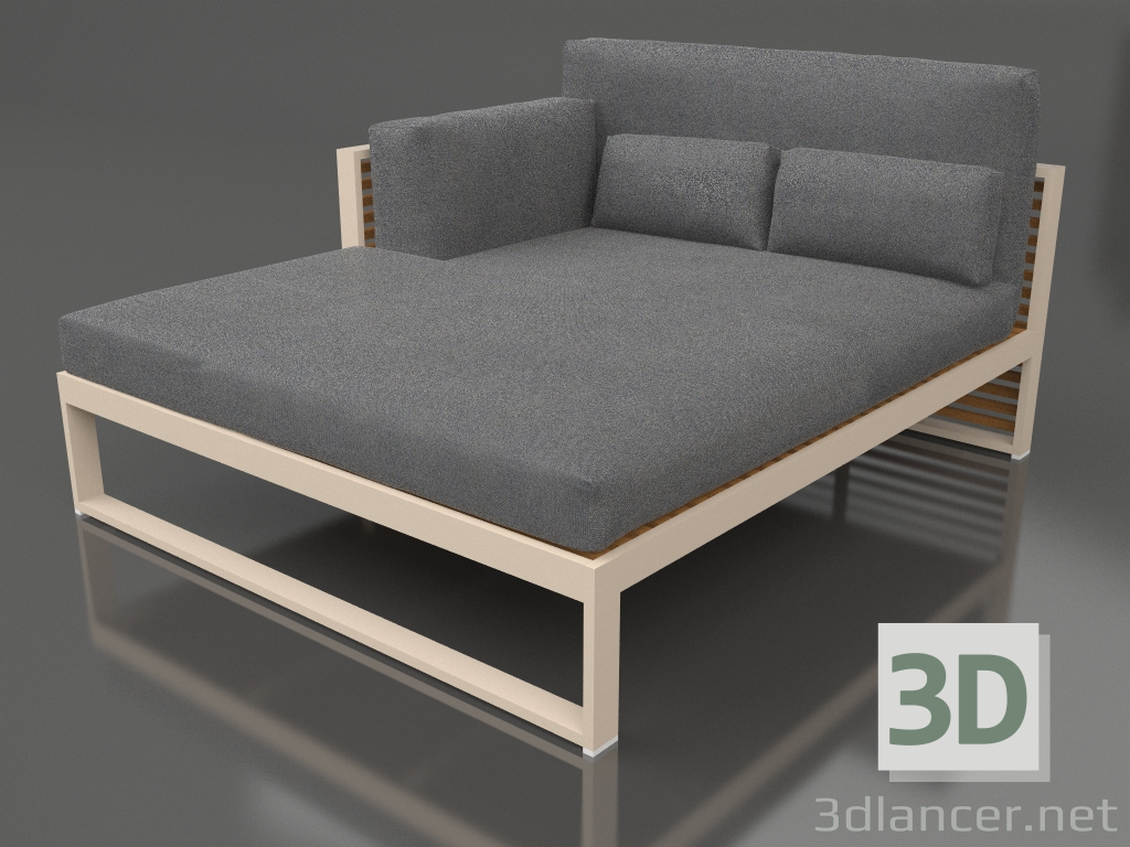 3D Modell XL-Modulsofa, Abschnitt 2 links, hohe Rückenlehne, Kunstholz (Sand) - Vorschau