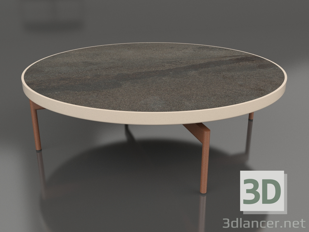 3d модель Стол журнальный круглый Ø120 (Sand, DEKTON Radium) – превью