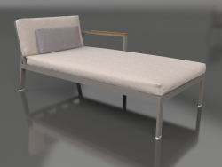 Sofa module, section 2 right (Quartz gray)