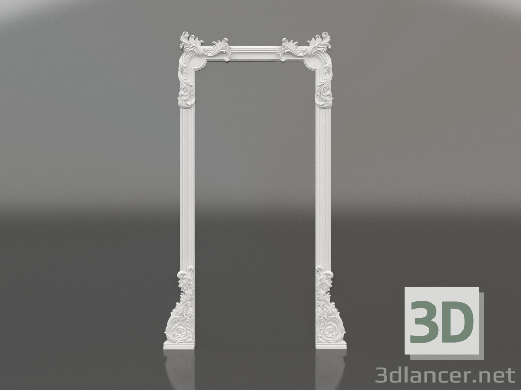 3d model Decorative plaster portal DP 001 (1201x2086x57) - preview